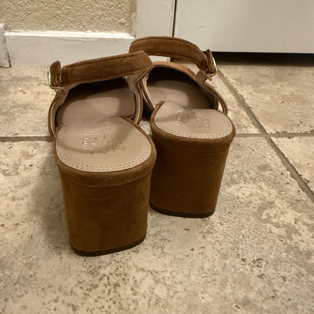 Naturalizer Carmen Slingback Dark Chestnut Brown Suede - Picture 12 of 12
